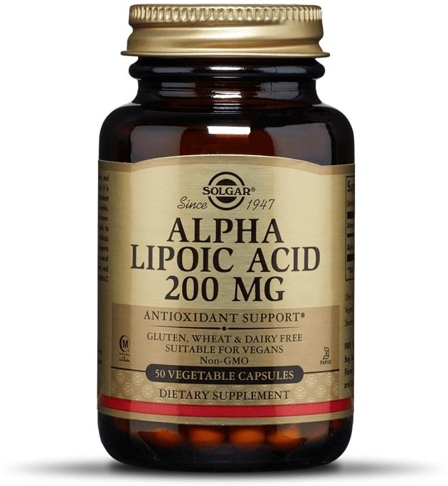 

Solgar Alpha Lipoic Acid Солгар Альфа-липоевая кислота 200 mg 50 капсул