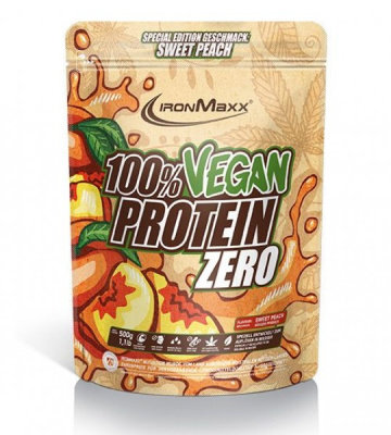 

IronMaxx 100% Vegan Protein 500 g /16 servings/Sweet Peach