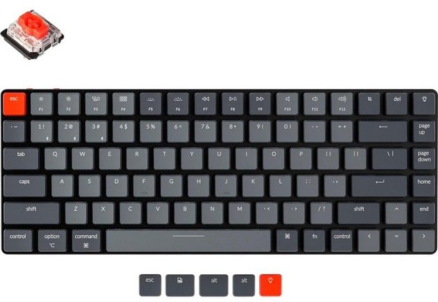 Акція на Keychron K3 84 keys, Low Profile Hot-Swap Optical White LED, Red (K3D1_KEYCHRON) від Stylus