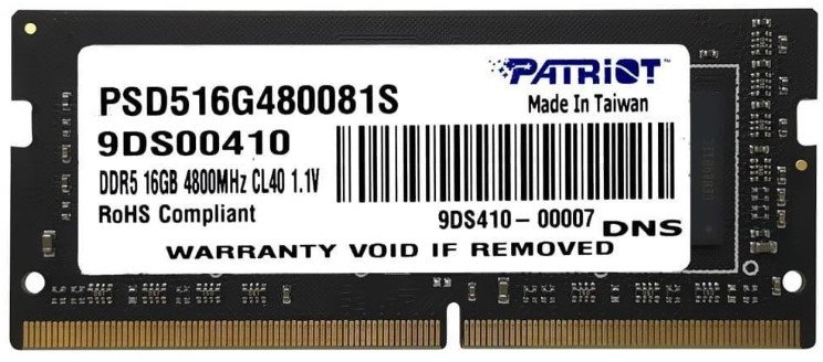 Акція на Patriot 16 Gb SO-DIMM DDR5 4800 MHz Signature Line (PSD516G480081S) від Stylus