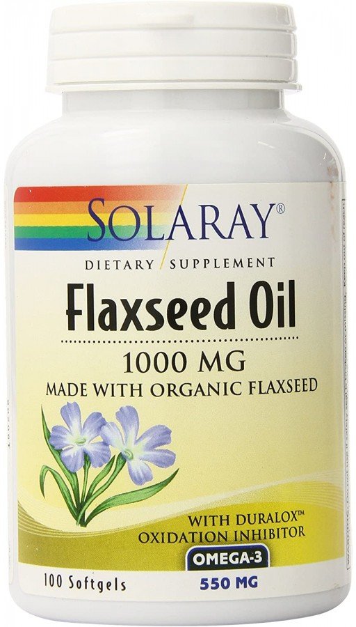 

Solaray Flaxseed Oil, 1000 mg, 100 Softgel (SOR-00802)