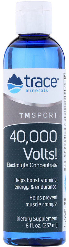 Акція на Trace Minerals Research Tm Sport, 40,000 Volts!, Electrolyte Concentrate, 8 fl oz (237 ml) (TMR-00110) від Stylus