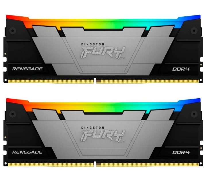 Акція на Kingston Fury 16 Gb (2x8GB) DDR4 4266 MHz Renegade Rgb Black (KF442C19RB2AK2/16) від Stylus