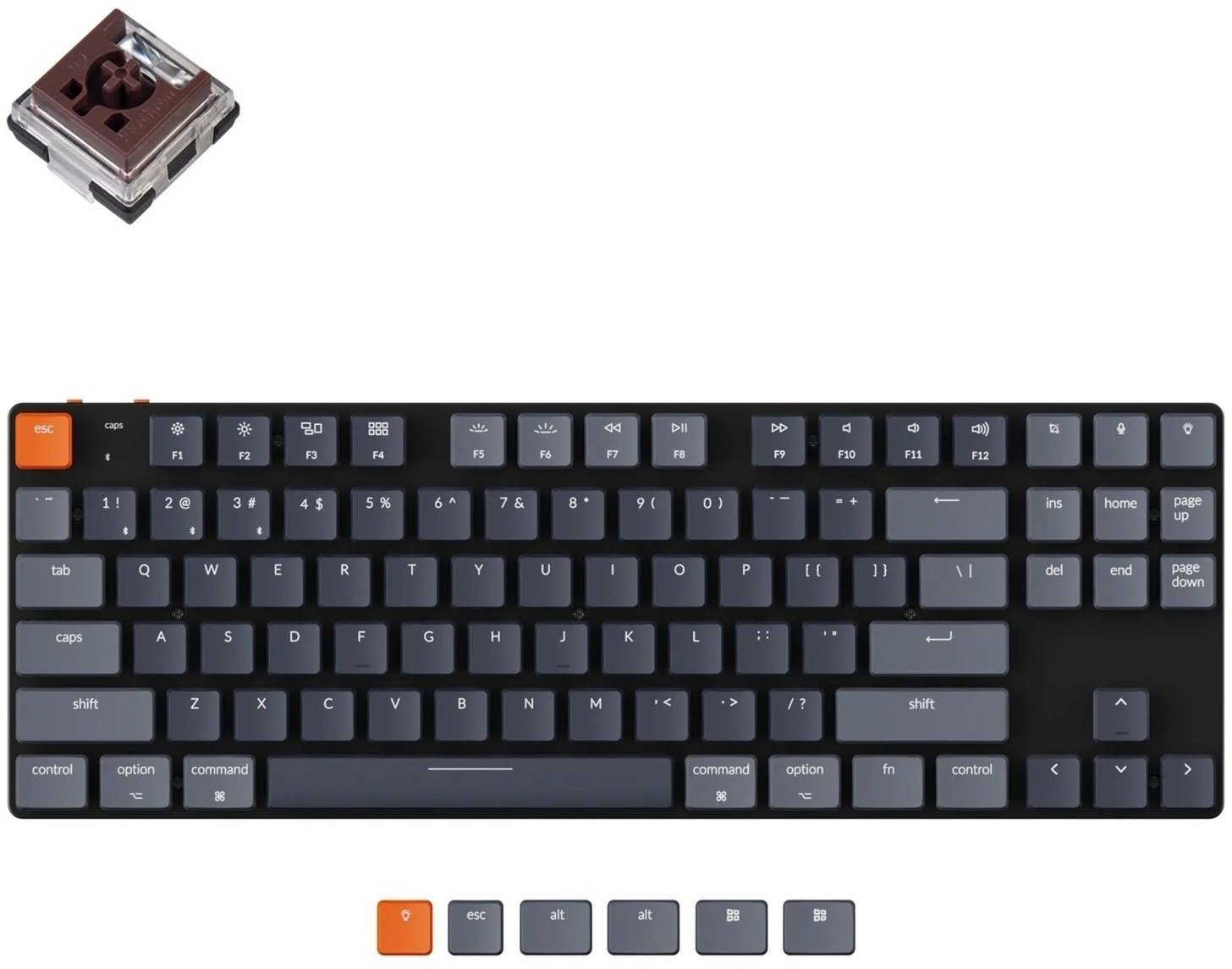 

Keychron K1SE 87 Key Optical Brown White Led Hot-Swap Wireless Ua Black (K1SED3_KEYCHRON)