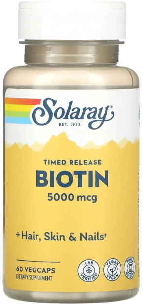 

Solaray Biotin Биотин 5000 мкг 60 капсул