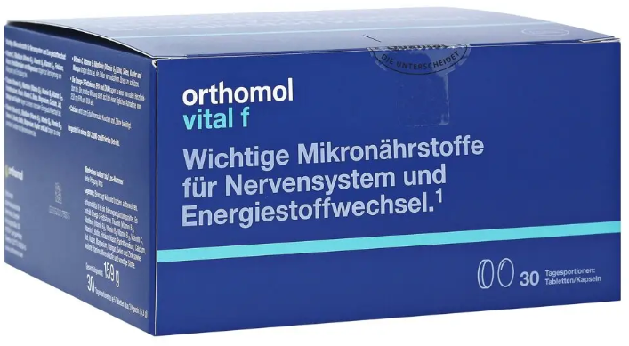 

Orthomol Vital F Вітаміни для жінок боротьба зі стресом 30 днів (капсули/таблетки)