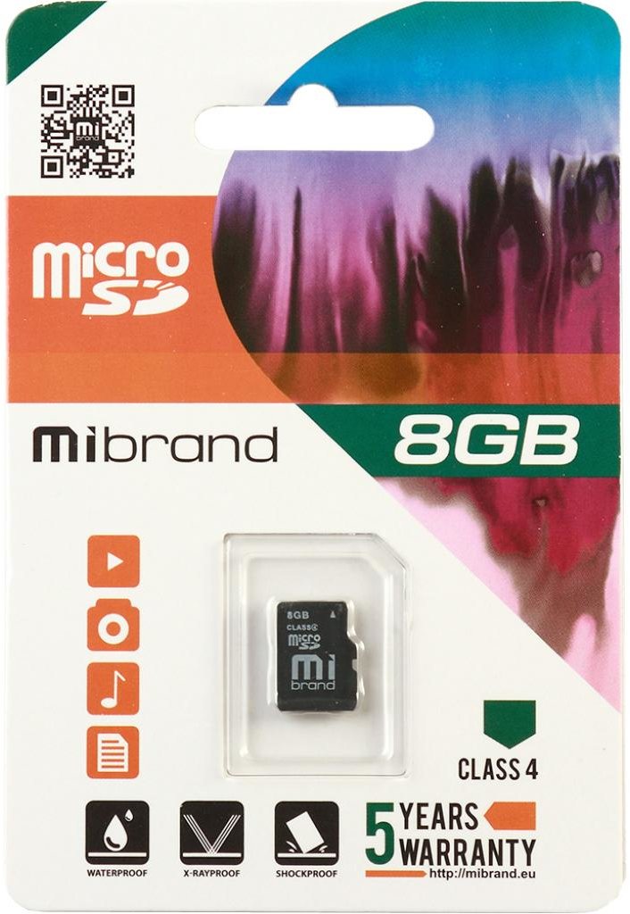 

Mibrand 8GB microSD class 4 (MICDC4/8GB)