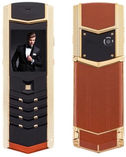 Акція на H-Mobile V1 (Hope V1) Brown-Gold Vertu design від Y.UA