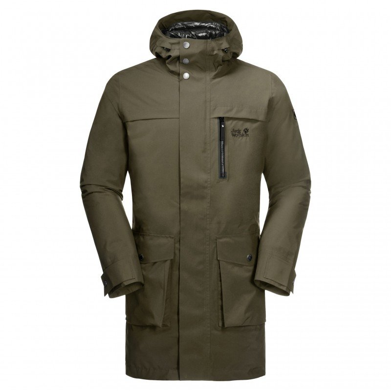 

Пуховик Jack Wolfskin Cold Bay Parka M 1113671-4144 54 серо-зеленый зимний с капюшоном