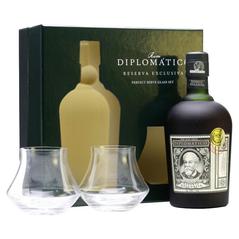 Акція на Ром Reserva Exclusiva Diplomatico (0,7 л) + 2 glasses (BW34449) від Stylus