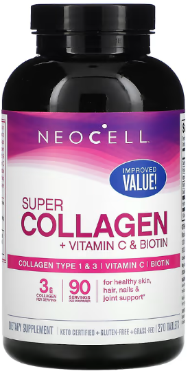 

NeoCell Collagen + Vitamin C & Biotin Колаген + вітамін С та біотин 270 таблеток