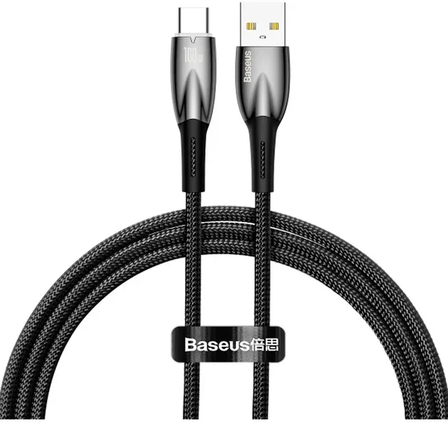 Акція на Baseus Usb Cable to USB-C Glimmer Series Fast Charging 100W 1m Black (CADH000401) від Stylus