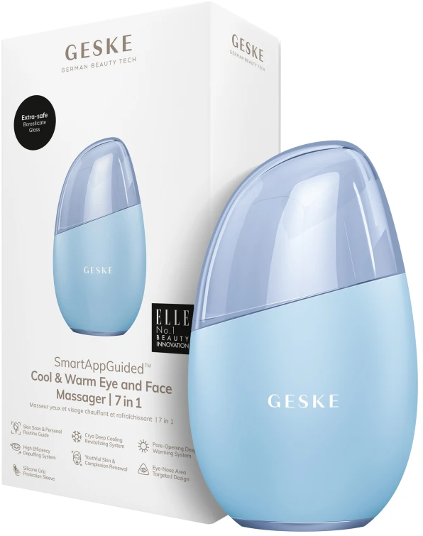 Акція на Geske Cool&Warm Eye and Face Massager 7в1 aquamarine від Stylus