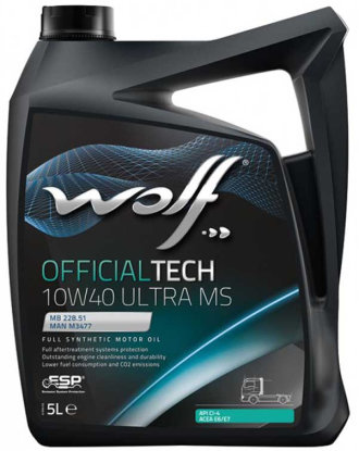 

Моторне масло Wolf Officialtech 10W40 Ultra Ms 5L