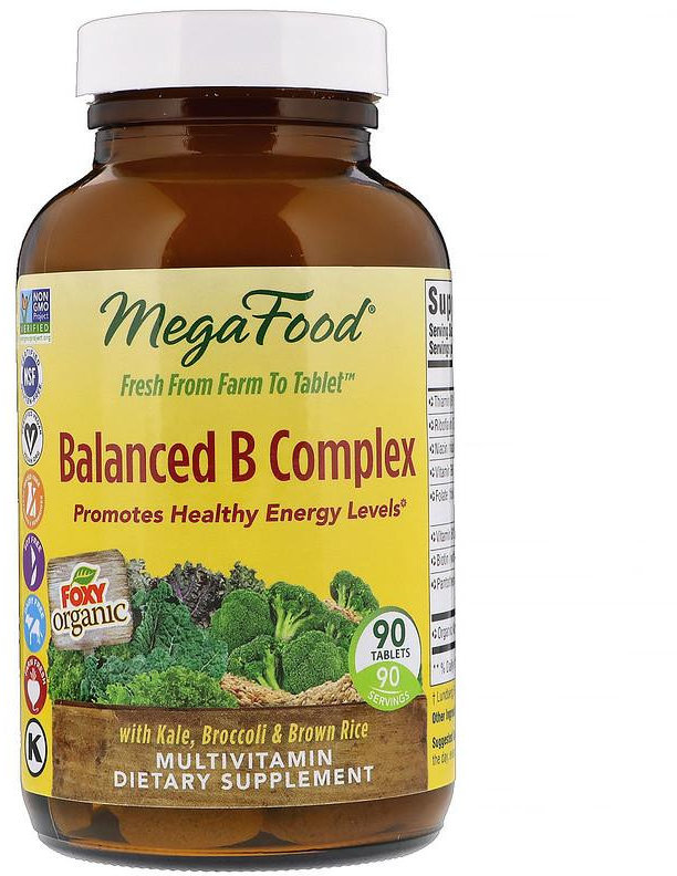 

MegaFood DailyFoods Balanced B Complex 90 Tabs Вітамін В комплекс