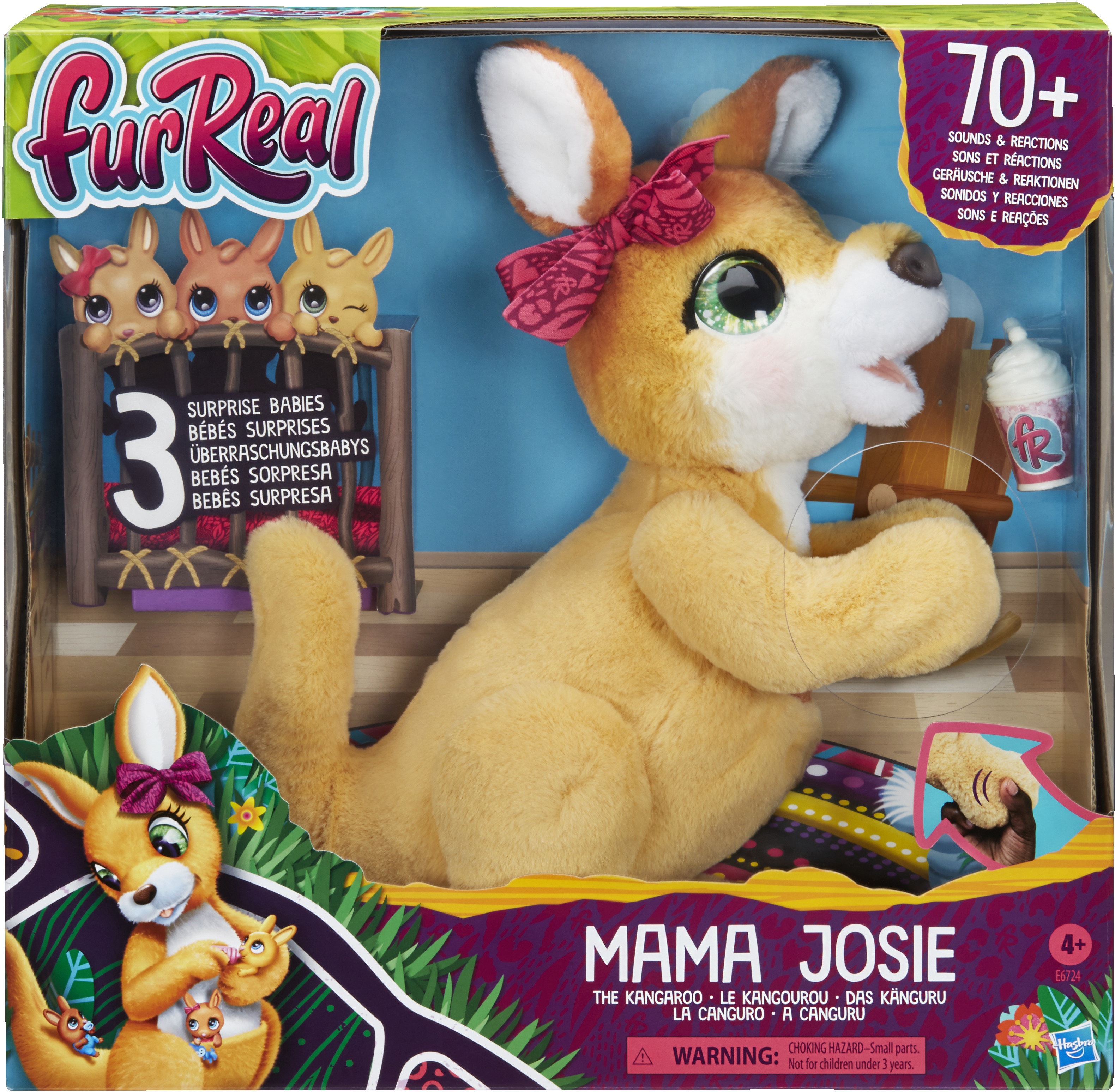 

Интерактивная игрушка Hasbro Furreal Friends Кенгуру мама Джози и ее кенгурята (E6724)