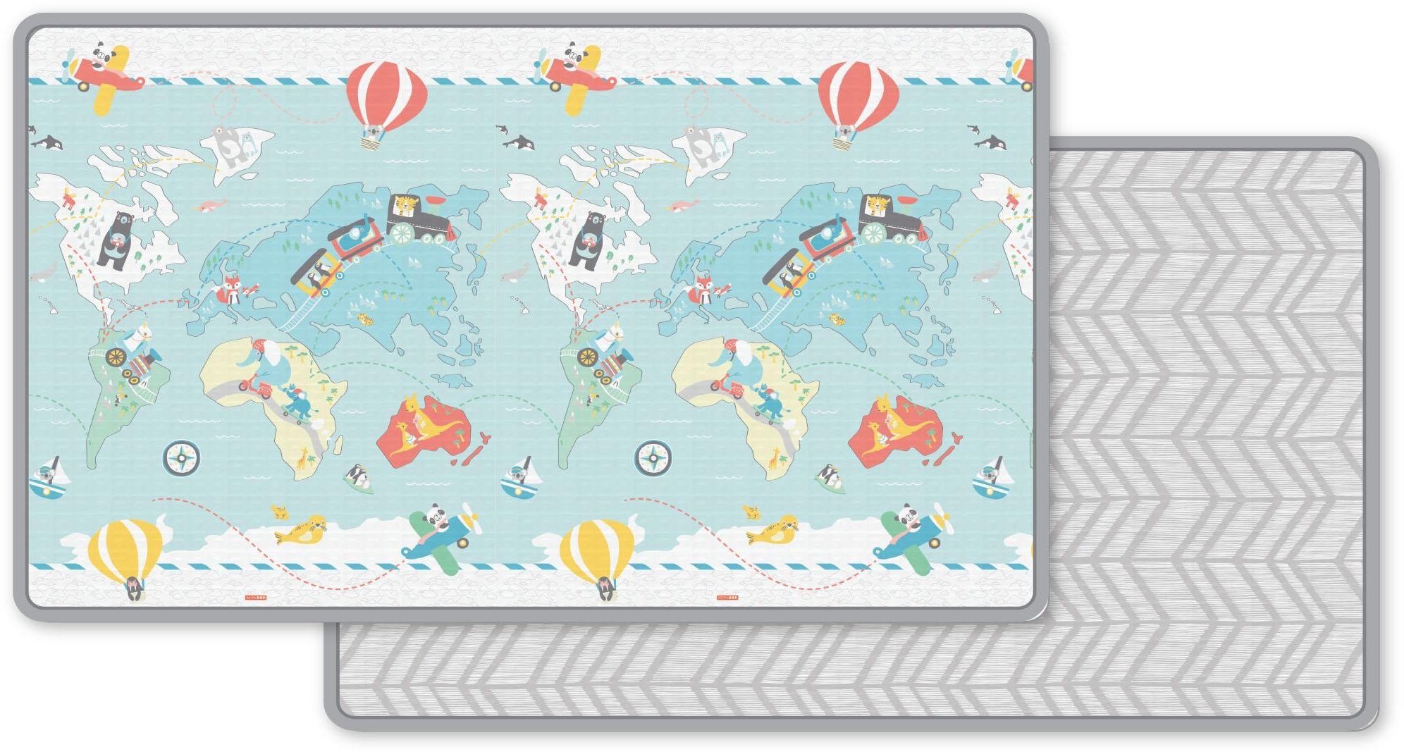 Акція на Игровой коврик Skip Hop Little Travelers двухсторонний 217.2×131.6 см (243103) від Stylus