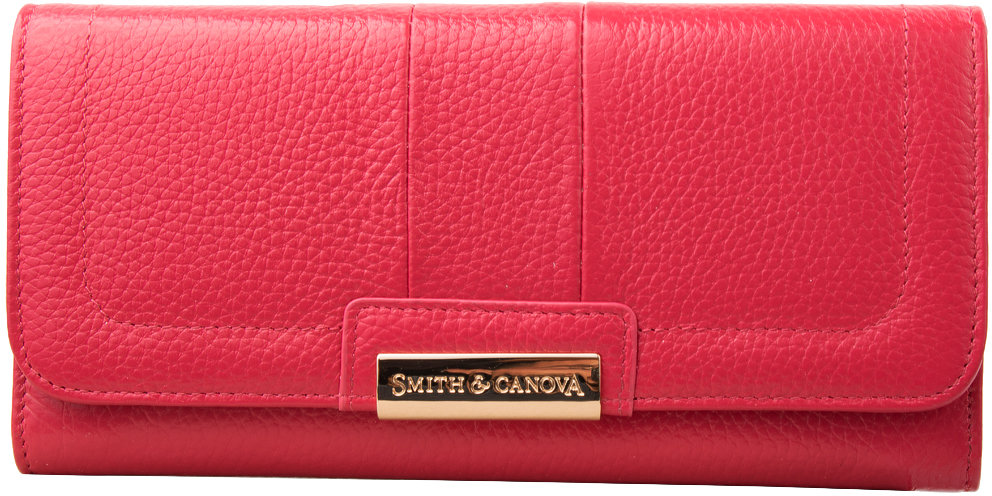 Акція на Жіночий гаманець Smith & Canova червоний (FUL-28536-fuchsia) від Y.UA