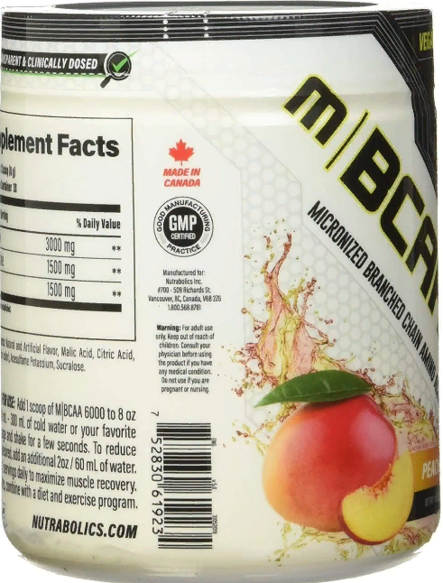 

Nutrabolics mBCAA 6000 240 g /30 servings/ Peach Mango