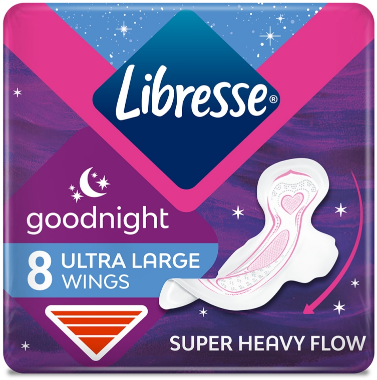 

Libresse Ultra Goodnight soft Гигиенические прокладки 8 шт.