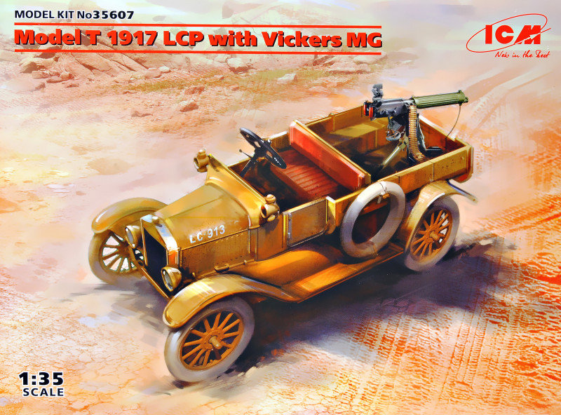 

Военный патрульный автомобиль Icm Model T 1917 Lcp с пулеметом Vickers