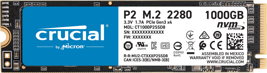 

Crucial P2 1 Tb (CT1000P2SSD8)