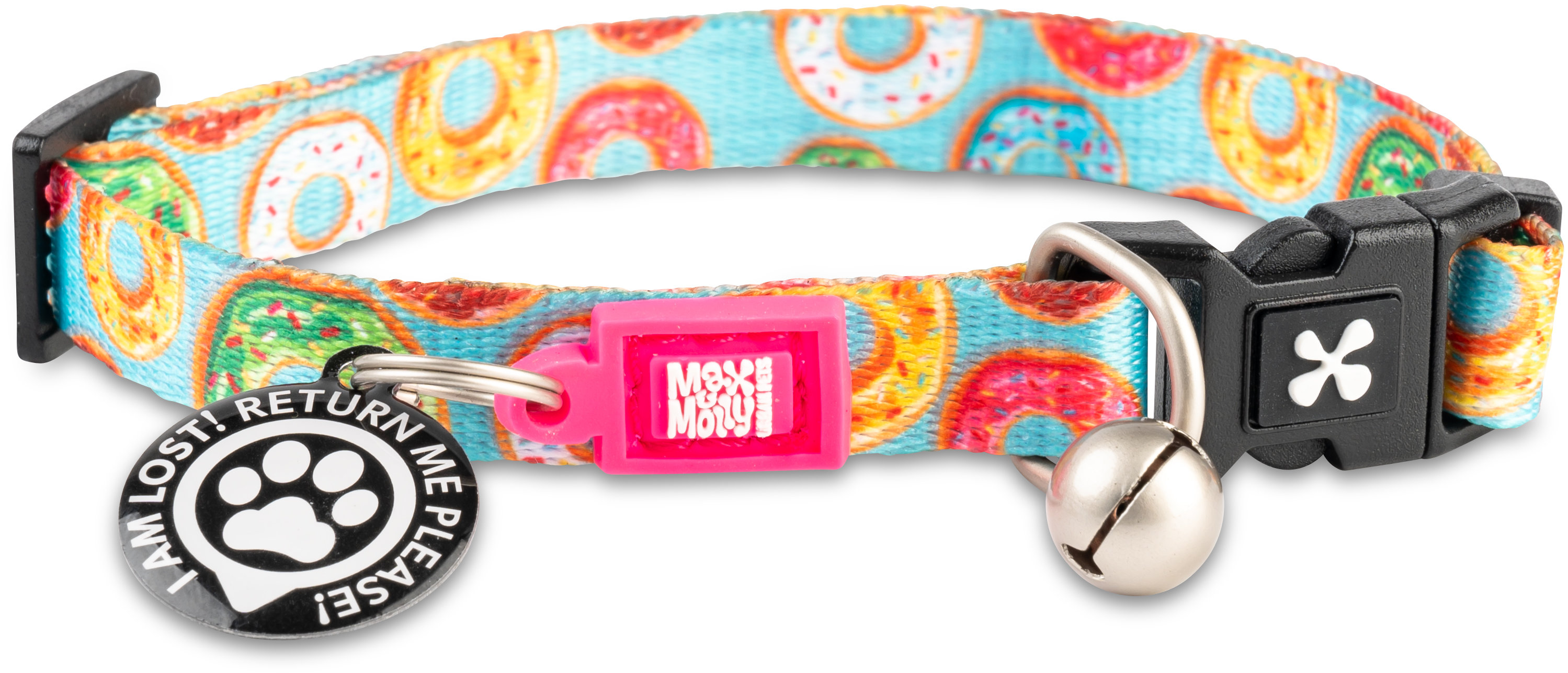 Акція на Ошейник для кошек Max & Molly Urban Pets Smart Id Cat Collar - Donuts/1 size 1 см 22-35 см (4894512016354) від Stylus