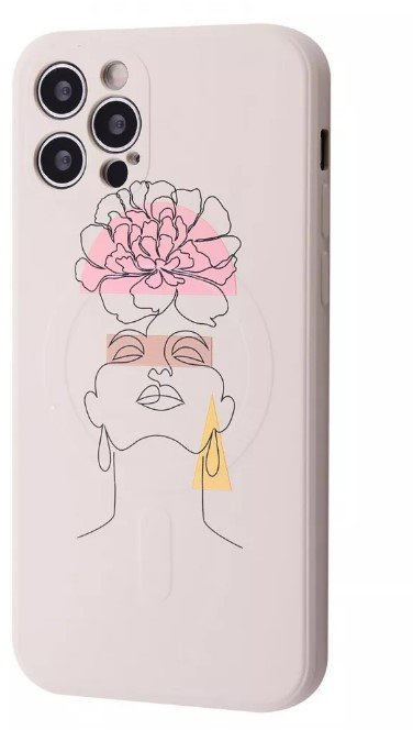 

Wave Minimal Art Case iPhone with MagSafe Beige/Girl for iPhone 12 Pro
