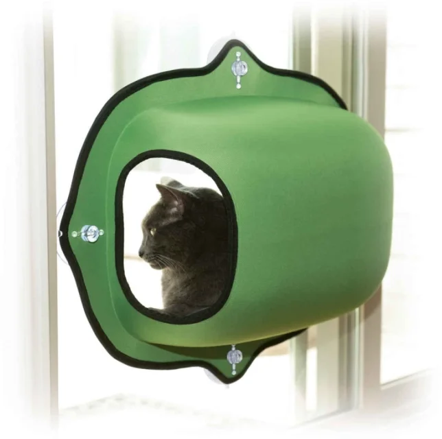 Акція на Спальне місце-будиночок K & H Pet Products Ez Mount Window Pod на вікно для котів 69x20х51 см (9182) від Y.UA