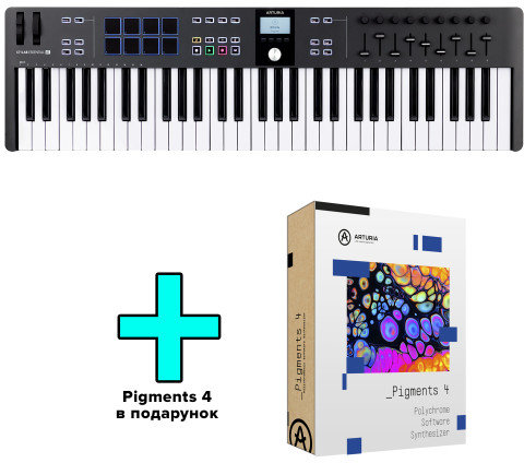 

MIDI-клавиатура Arturia KeyLab Essential 61 mk3 (Black) + Arturia Pigments