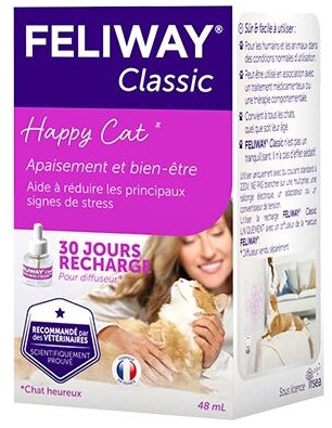 Акція на Успокаивающее средство сменный блок для диффузора Ceva Feliway Classic для кошек во время стресса 48 мл (179,816) від Stylus