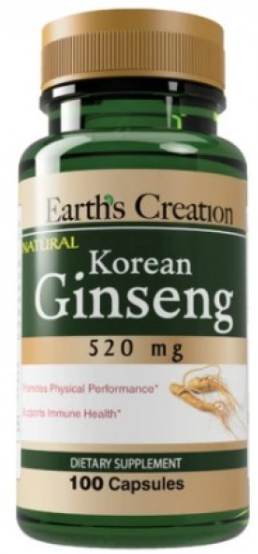 Акція на Earth‘s Creation Korean Ginseng Корейский женьшень 520 мг 100 капсул від Stylus