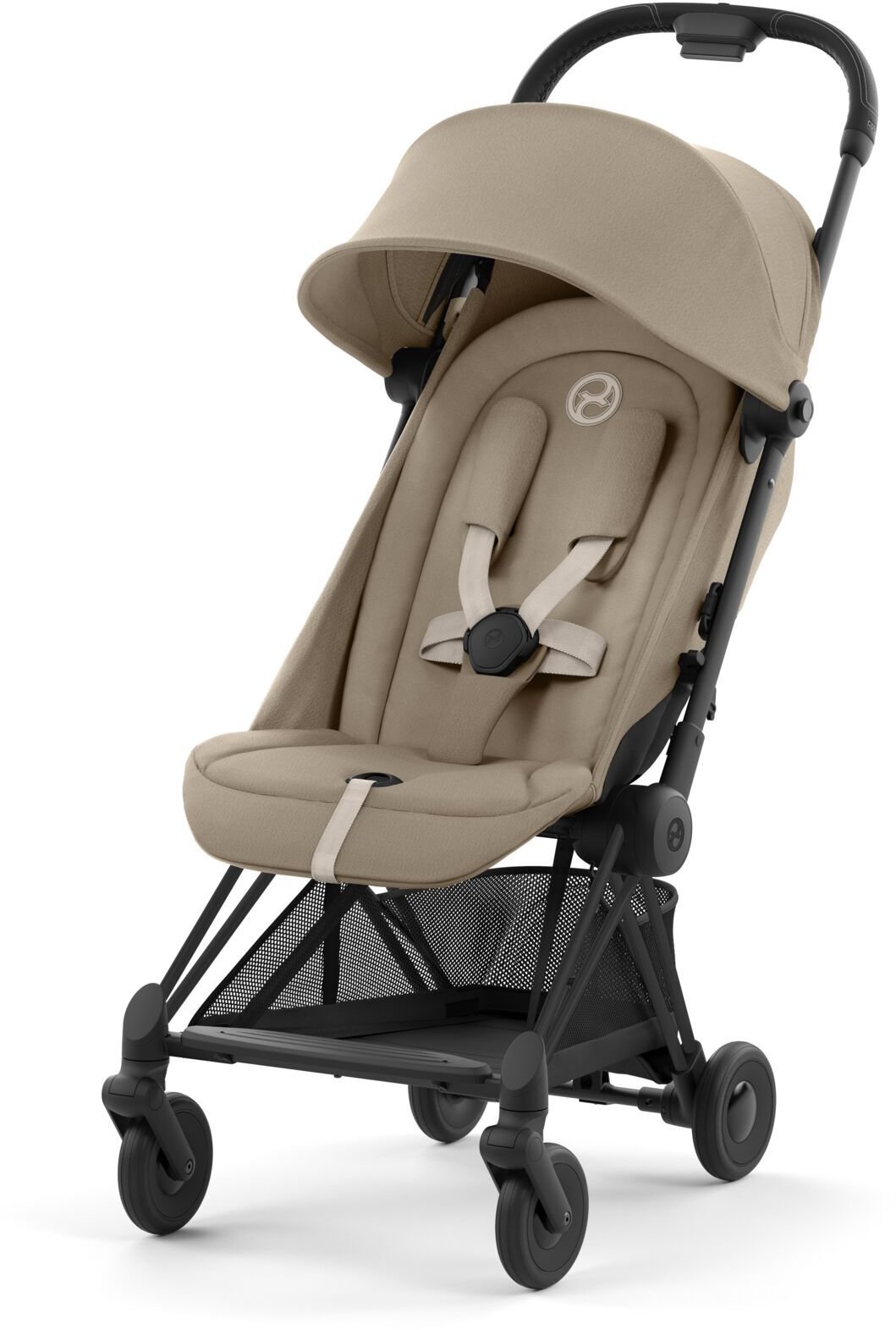 Акція на Прогулочная коляска Cybex Coya Matt Black Cozy Beige (522005197) від Stylus