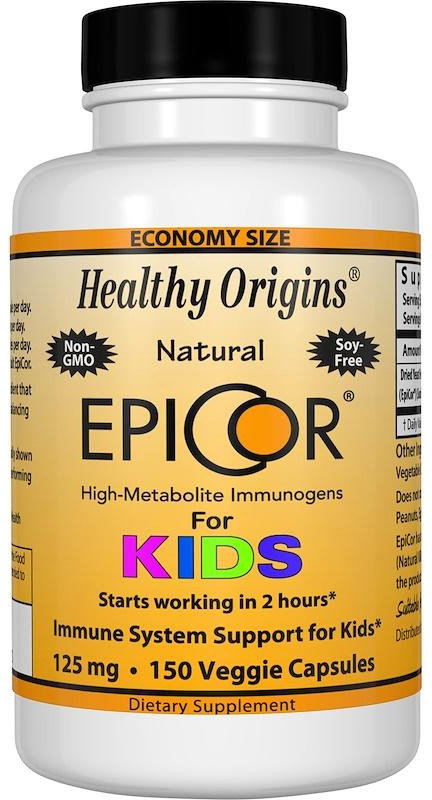 

Healthy Origins EpiCor for Kids 125 mg 150 Veggie Caps Епікор для дітей