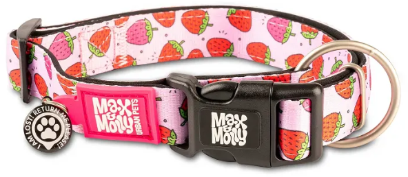 Акція на Ошейник Max & Molly Smart Id Collar - Strawberry Dream/L для собак (4894512051652) від Stylus