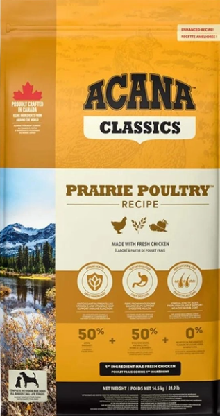 Акція на Сухий корм для собак Acana Prairie Poultry Recipe для всіх порід із куркою 14.5 кг (a56017) від Y.UA