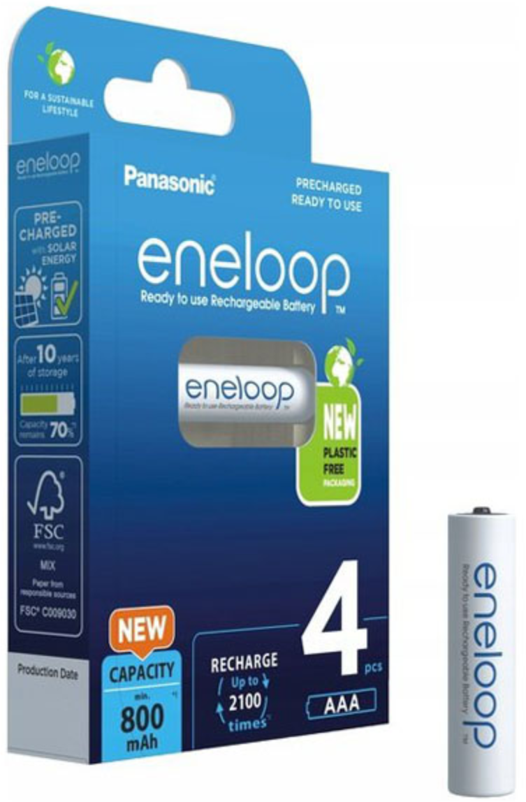 

Panasonic Eneloop Aaa 800mAh NI-MH * 4 (BK-4MCDE/4BE)