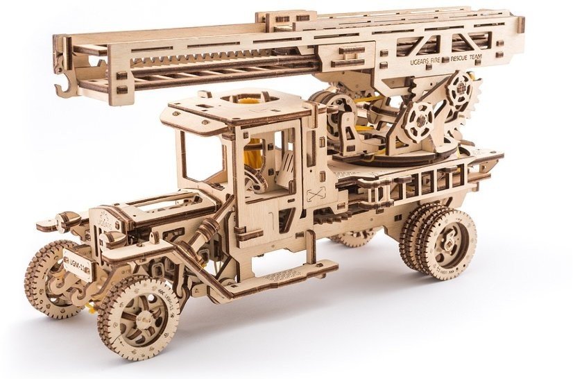 Акція на Механічний 3D пазл Ugears "Пожежна машина" (70022) від Y.UA