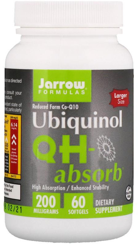 

Jarrow Formulas Ubiquinol QH-Absorb 200 mg 60 Softgels Убихинол (Коэнзим CoQ10)