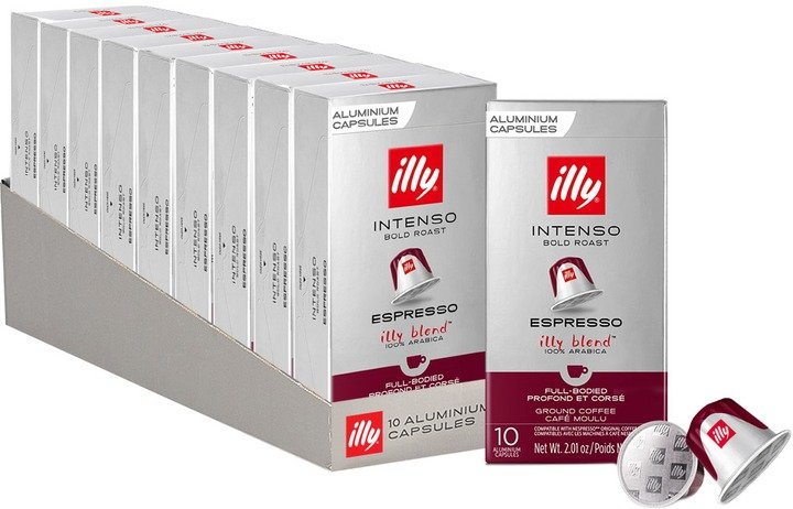 Акція на Кофе в капсулах Illy Espresso Intenso шоубокс 100х5.7 г (08003753158631) від Stylus