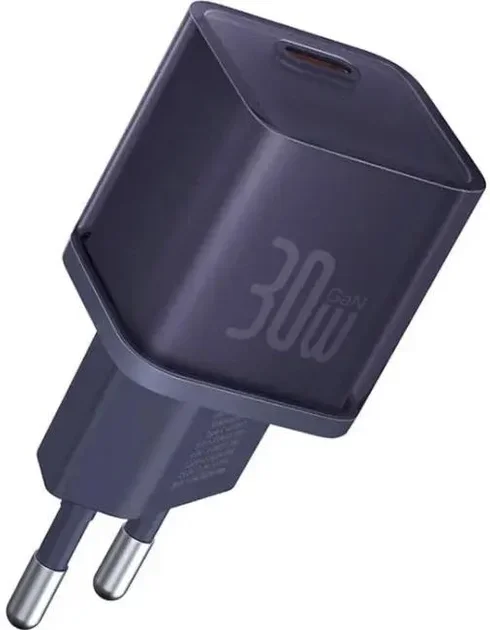 Акція на Baseus Wall Charger USB-C GaN 5S 30W Purple (P10162504523-00) від Stylus