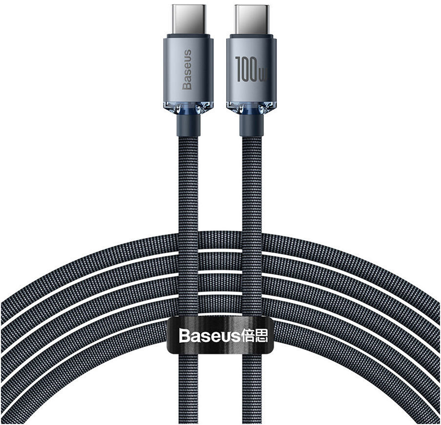 

Baseus Cable USB-C to USB-C Crystal Shine 100W 1.2m Black (CAJY000601)