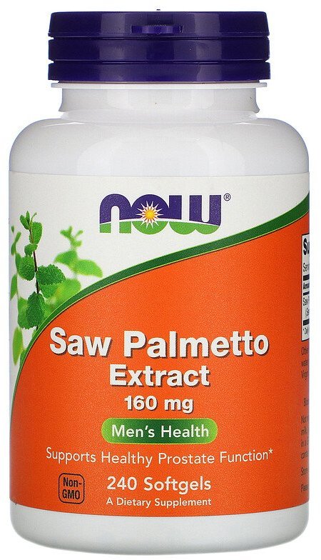 Акция на Now Foods Saw Palmetto 160 mg экстракт серенои, профилактика простатита 240 капсул от Stylus