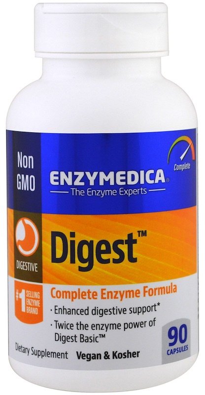 Акція на Enzymedica Digest, Complete Enzyme Formula, 90 Capsules (ENZ98111) Ферменты для Усвоения від Stylus