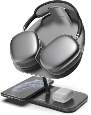 Акція на Wiwu Wireless Charger Hubble Stand M15 15W Gray для Apple iPhone, Apple AirPods and Apple AirPods Max від Y.UA