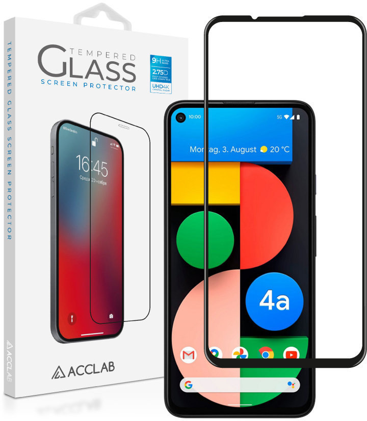 

Acclab Tempered Glass Full Glue Black for Google Pixel 4A