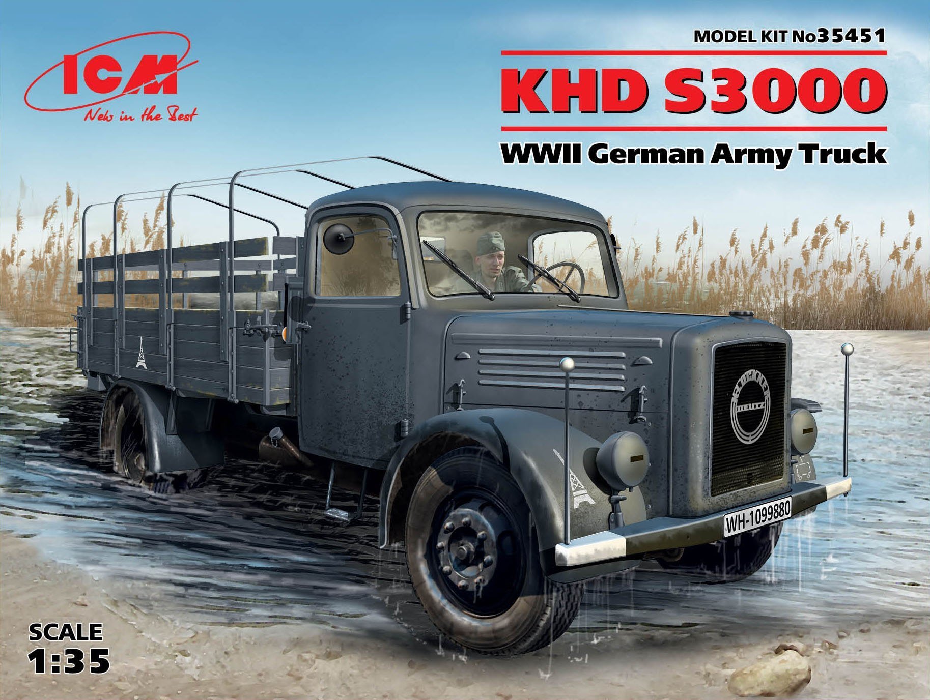 

Німецький армійський вантажний автомобіль Khd S3000, Wwii German Army truck (ICM35451)