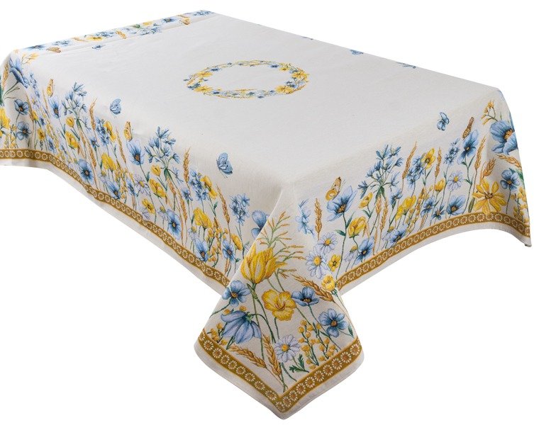 Акція на Скатерть гобелен Lefard Home Textile Колоски 140x220 см (732-344) від Stylus