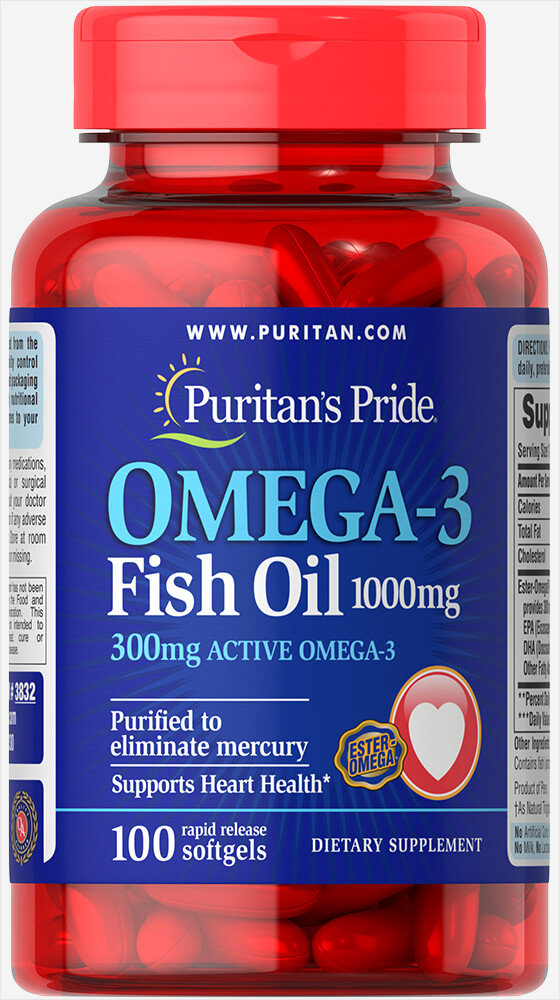 

Puritan's Pride Omega-3 Fish Oil 1000 mg 100 caps