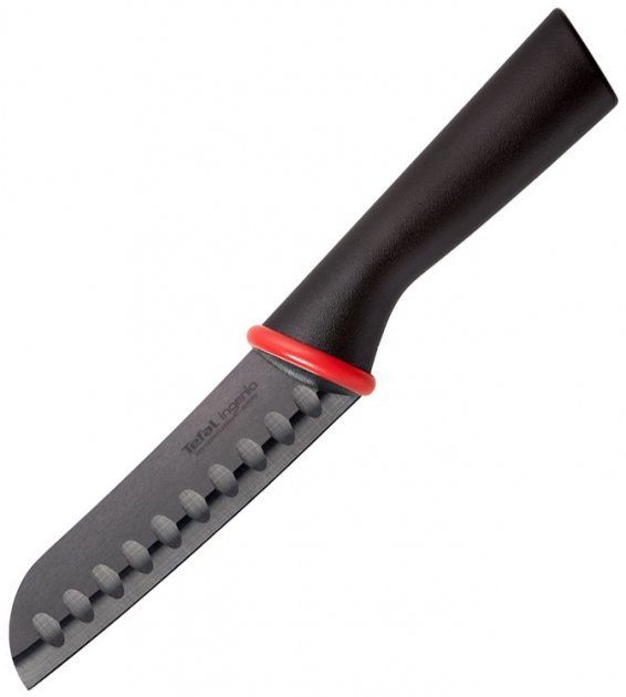 Акция на Нож сантоку Tefal Ingenio Ceramic Black с чехлом 13см (K1520414) от Stylus